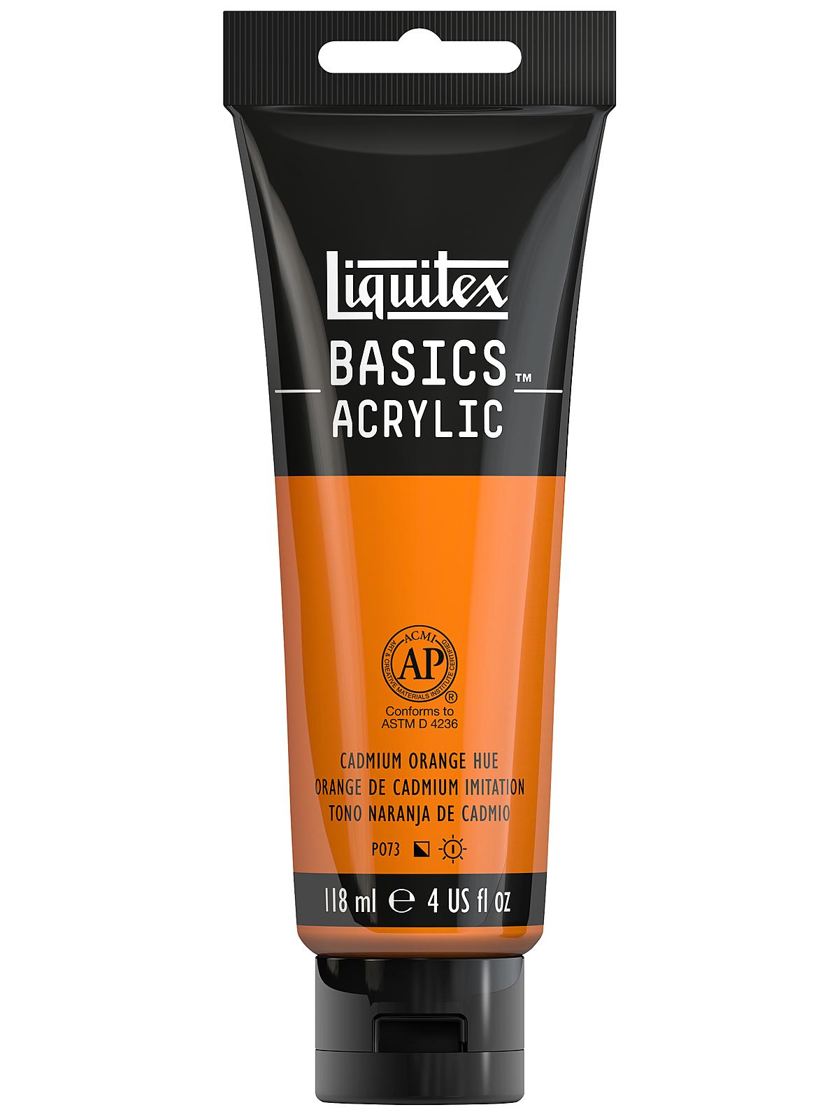 Basics Acrylics Colors cadmium orange hue 4 oz. tube