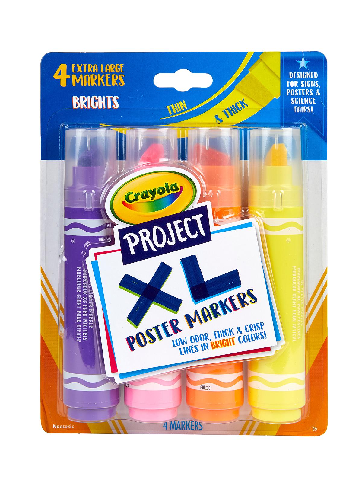 Project XL Poster Markers bright set of 4