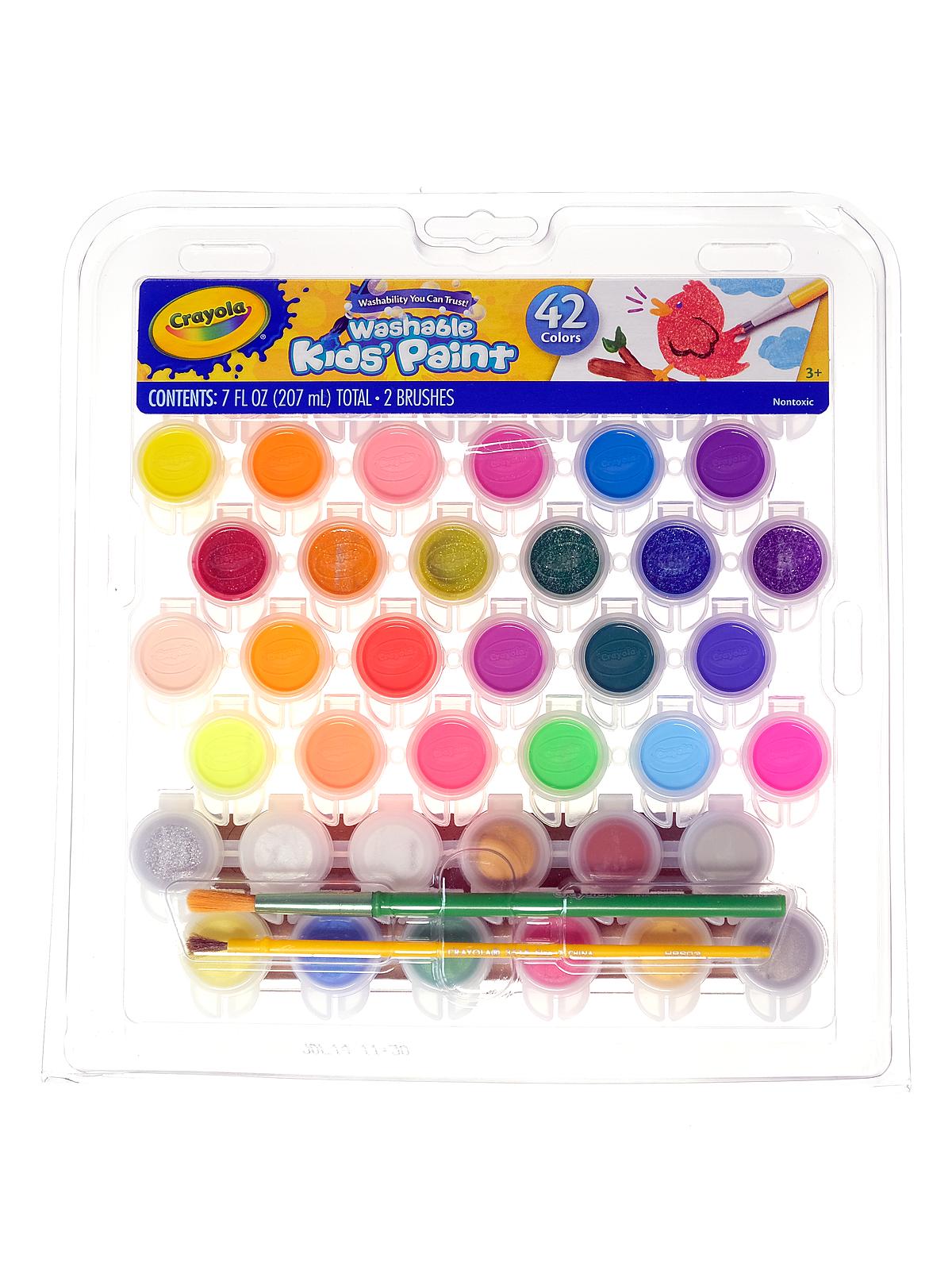 Washable Kids' Paint Pot set of 42