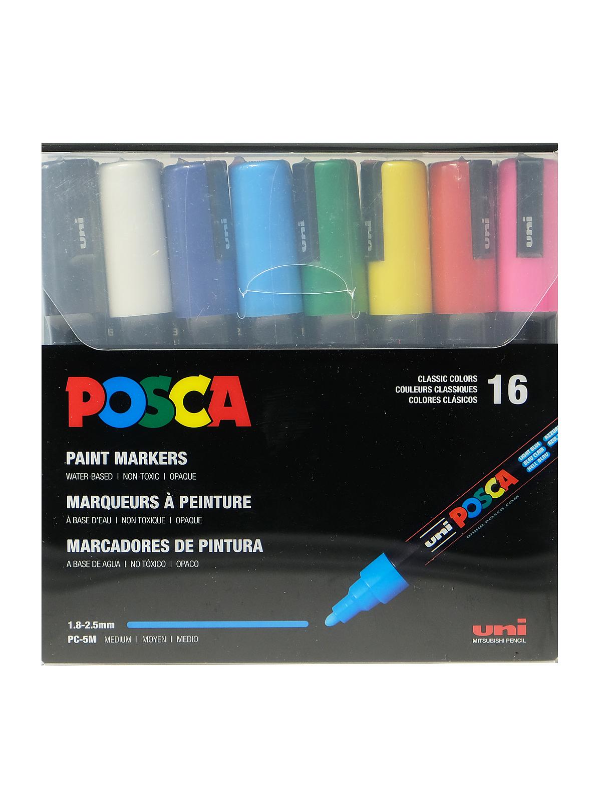 Paint Markers PC-5M medium set of 16 colors