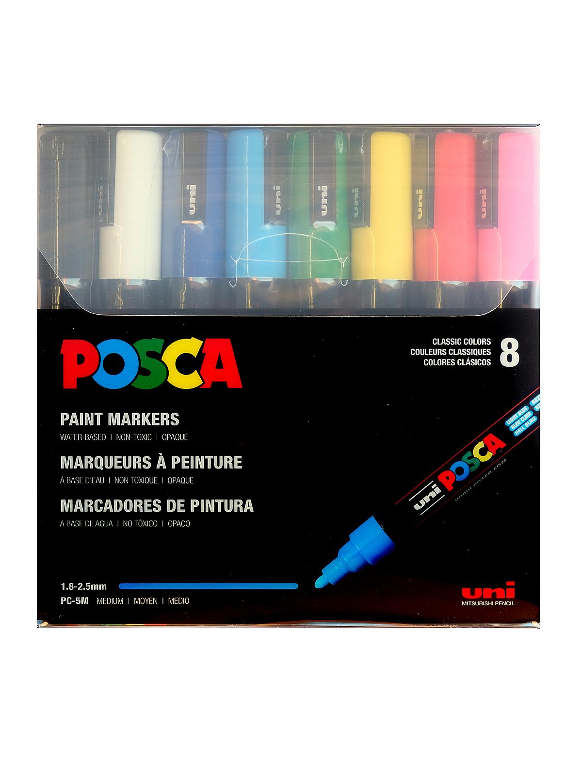 Paint Markers PC-5M medium set of 8 colors