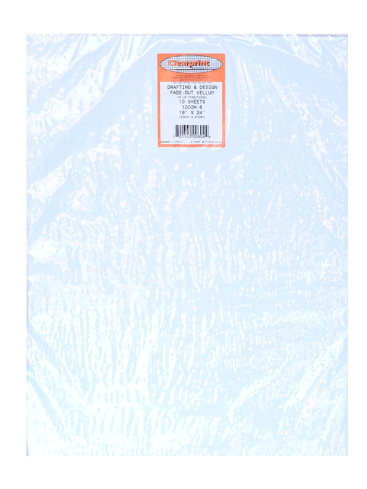 Fade-Out Design and Sketch Vellum - Grid 8 x 8 18 in. x 24 in. pack of 10 sheets