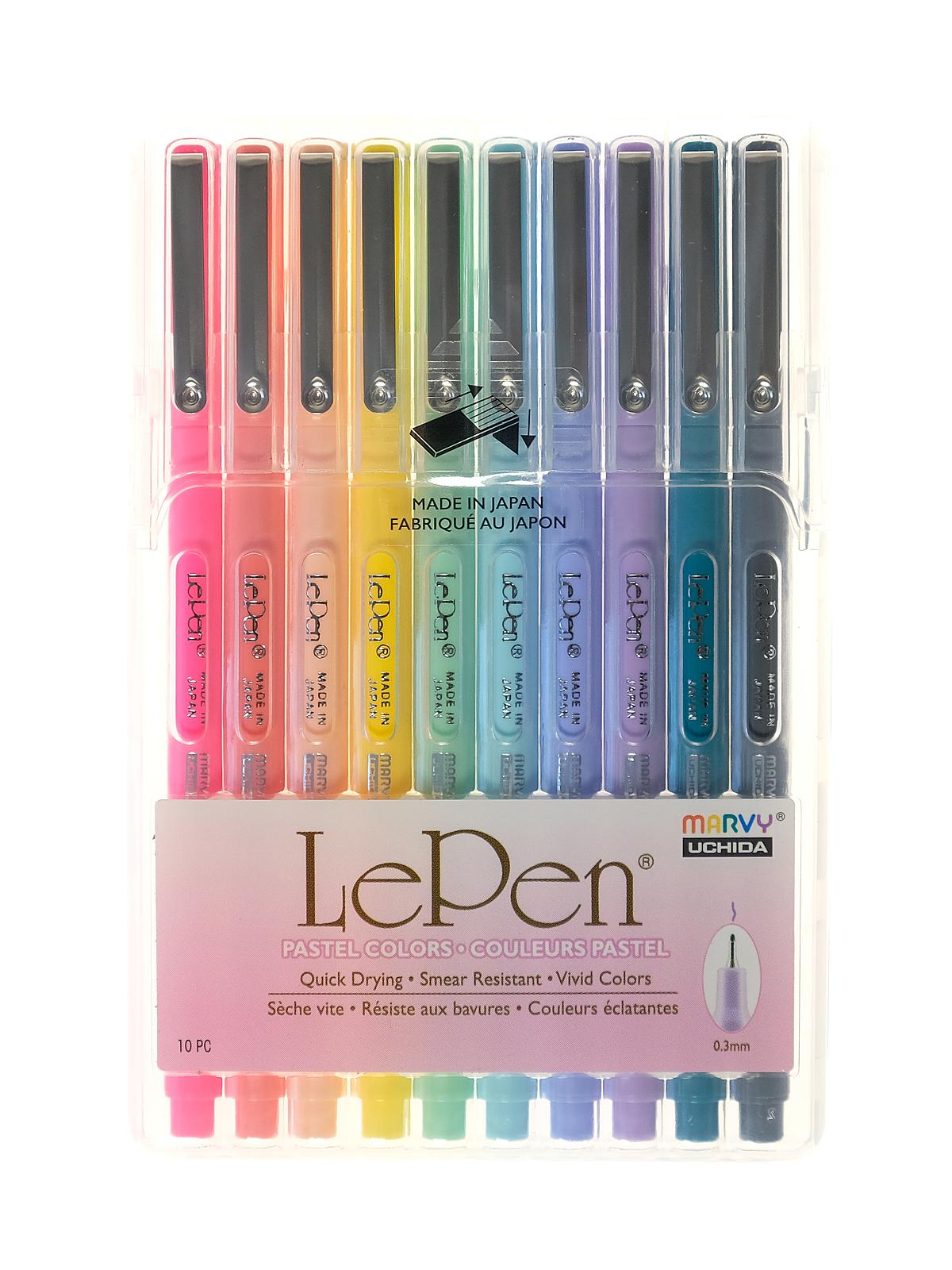 Le Pen pastel set of 10