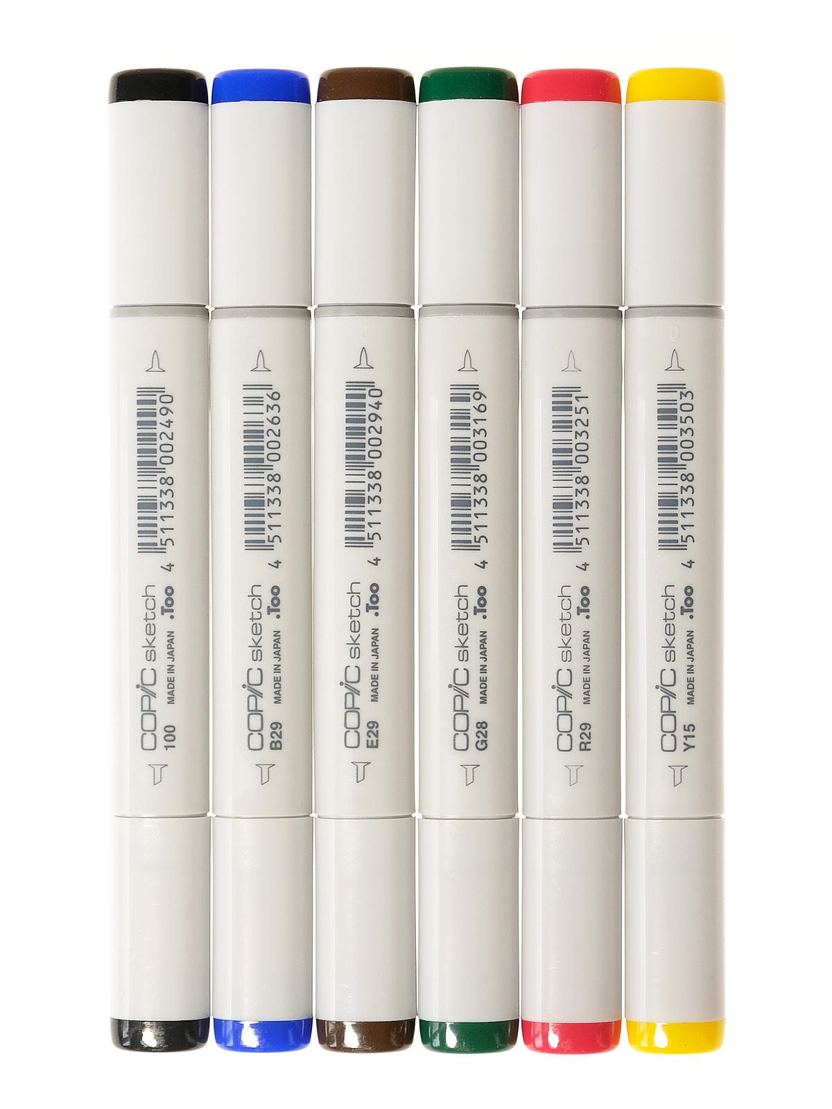Sketch Marker Sets bold primaries set of 6