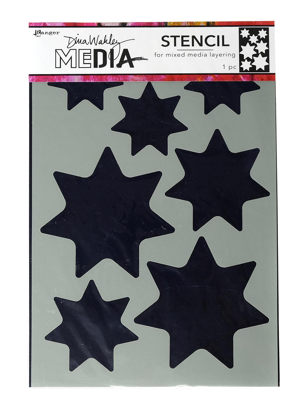 Dina Wakley Media Stencils 6 in. x 9 in. giant stars