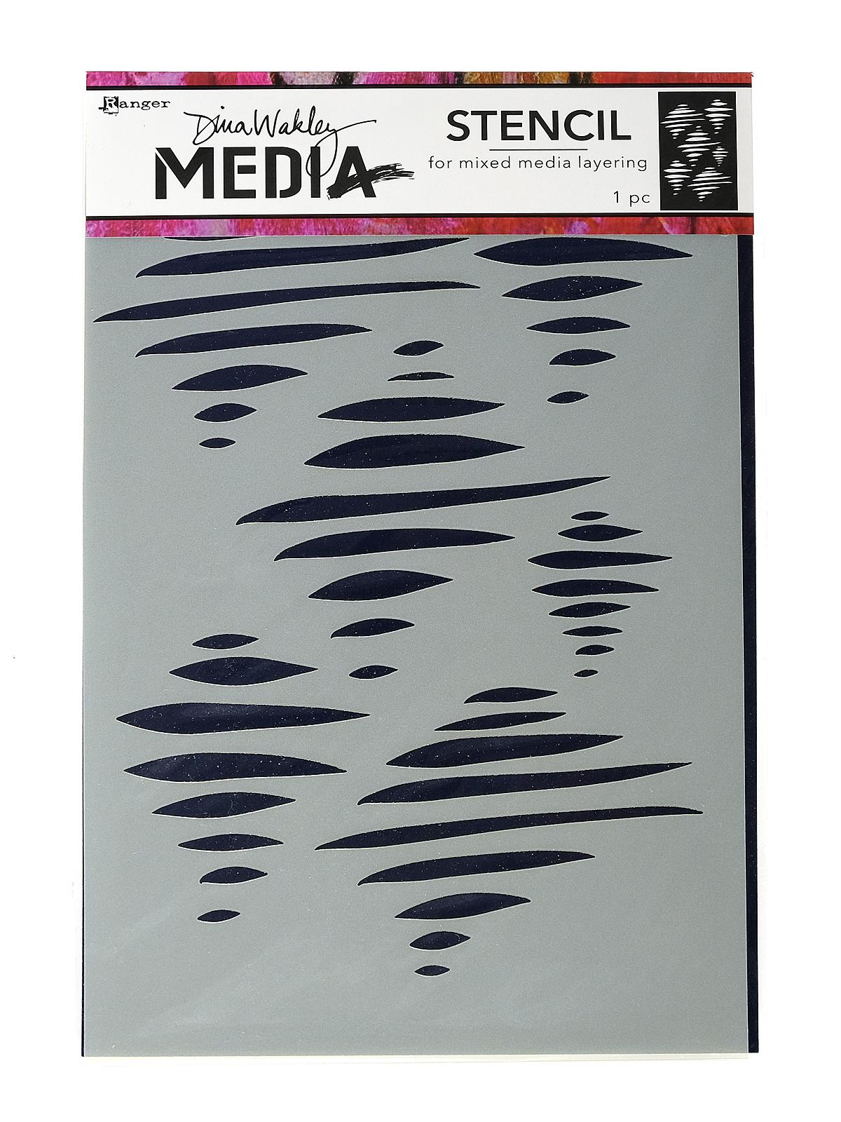 Dina Wakley Media Stencils 6 in. x 9 in. tornado
