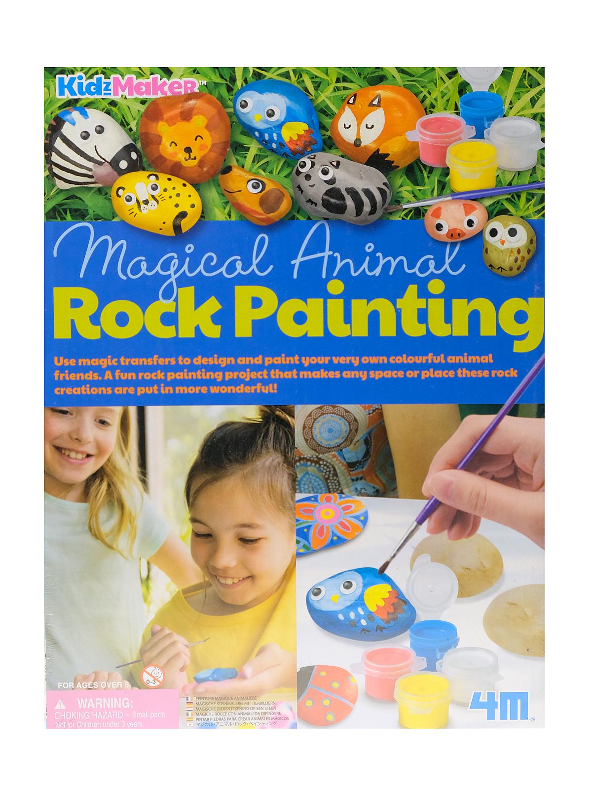 KidzMaker Magical Animal Rock Painting kit