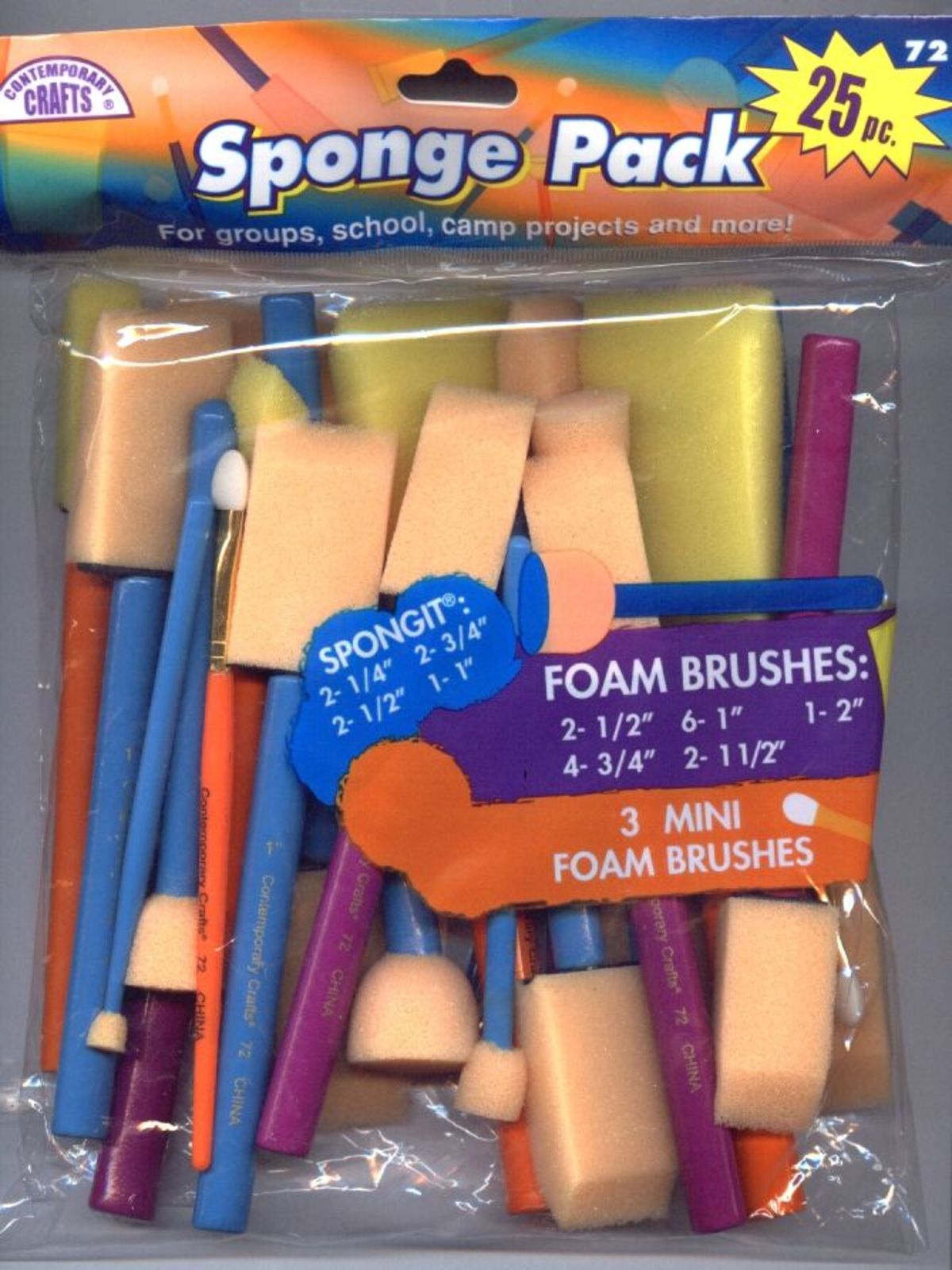 Sponge Pack Brushes Pack Of 25