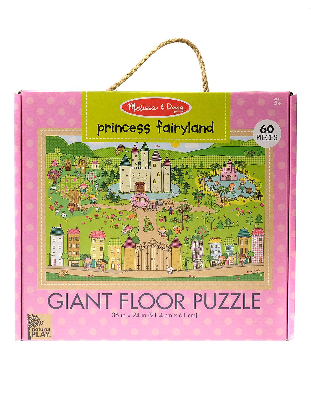 Natural Play Floor Puzzles Princess Fairyland 36 in. x 24 in. 60 pieces