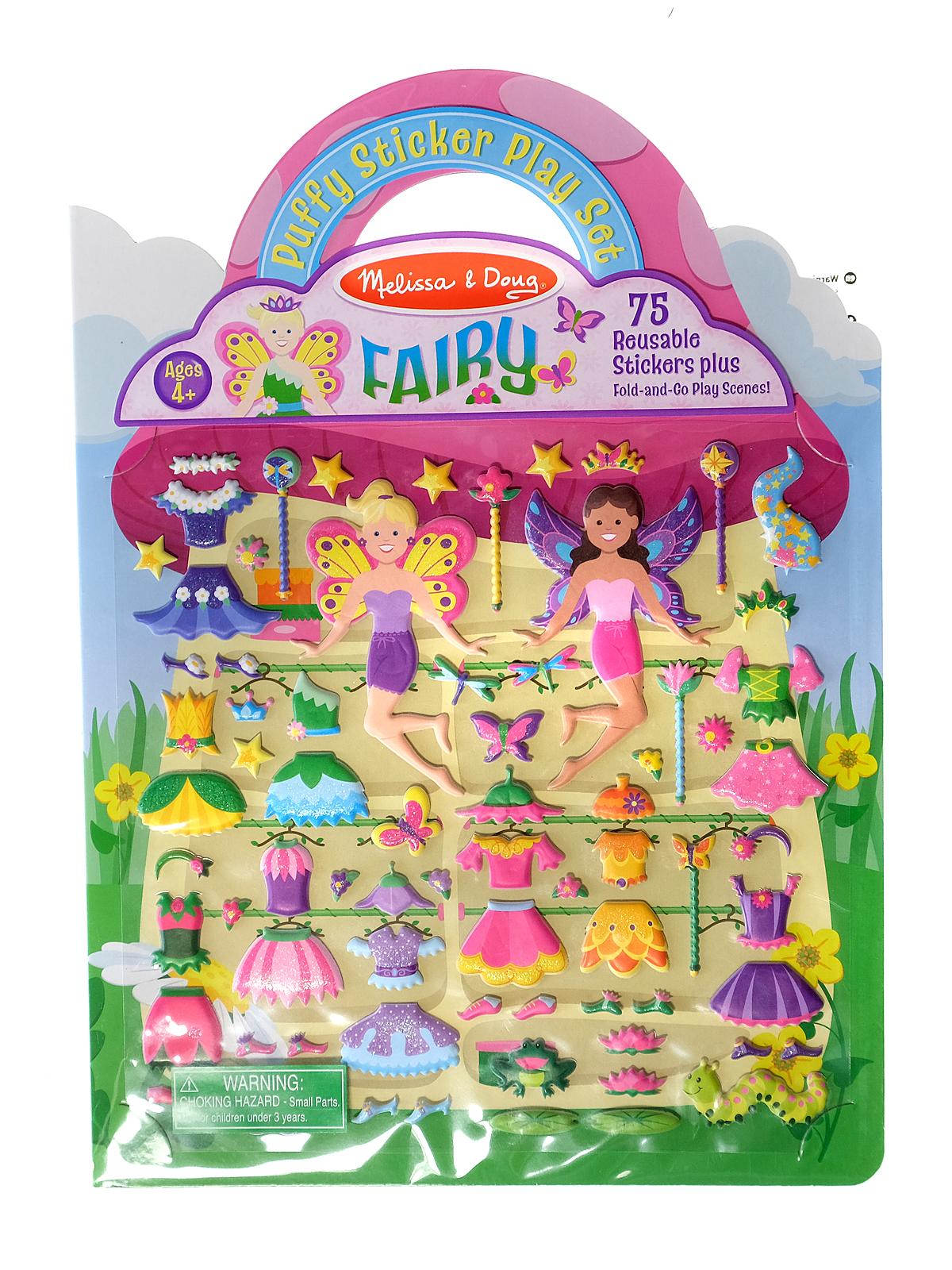 Reusable Puffy Sticker Play Sets Fairy 75 Pieces