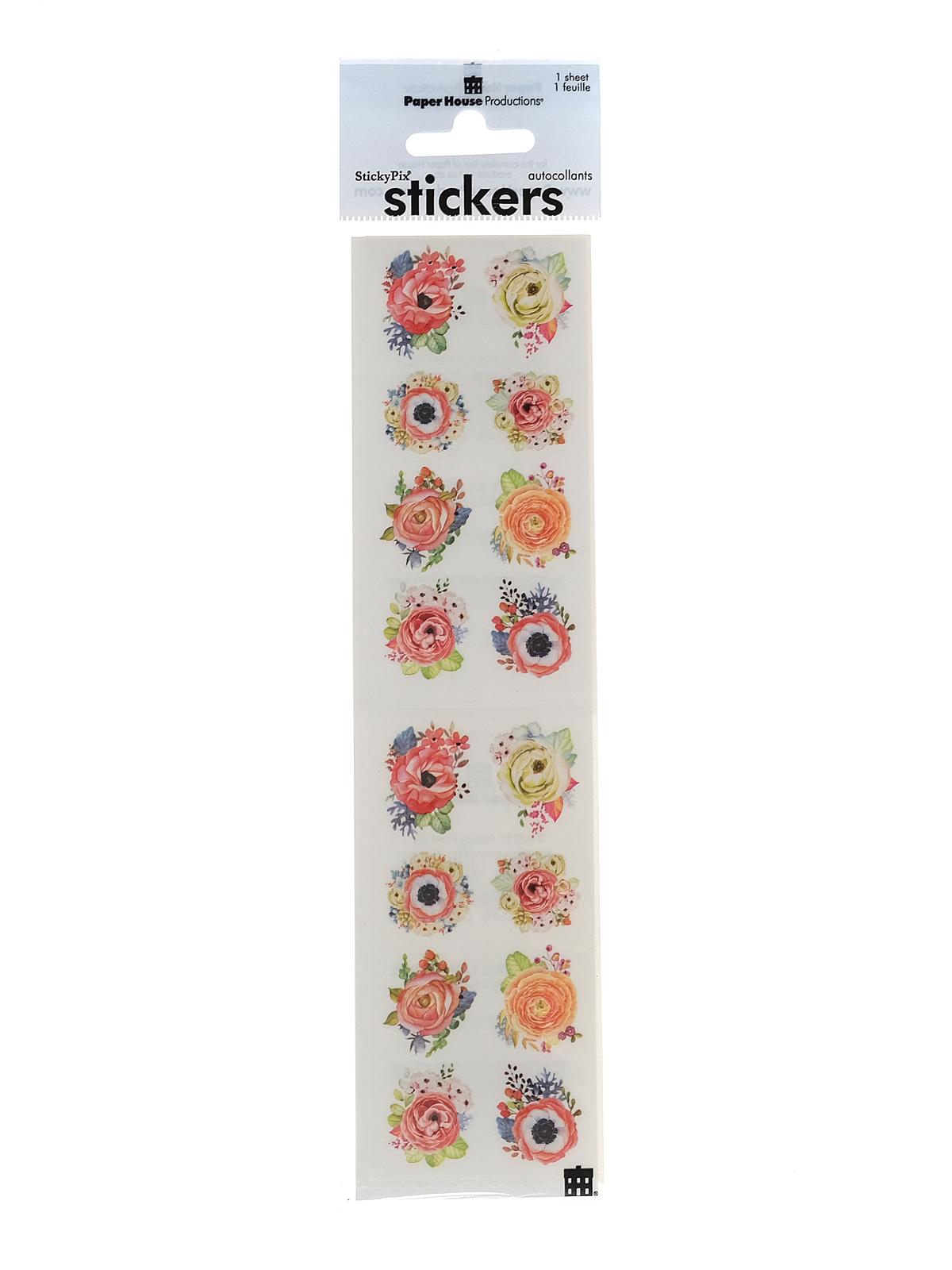 Sticky Pix Stickers peach poppies