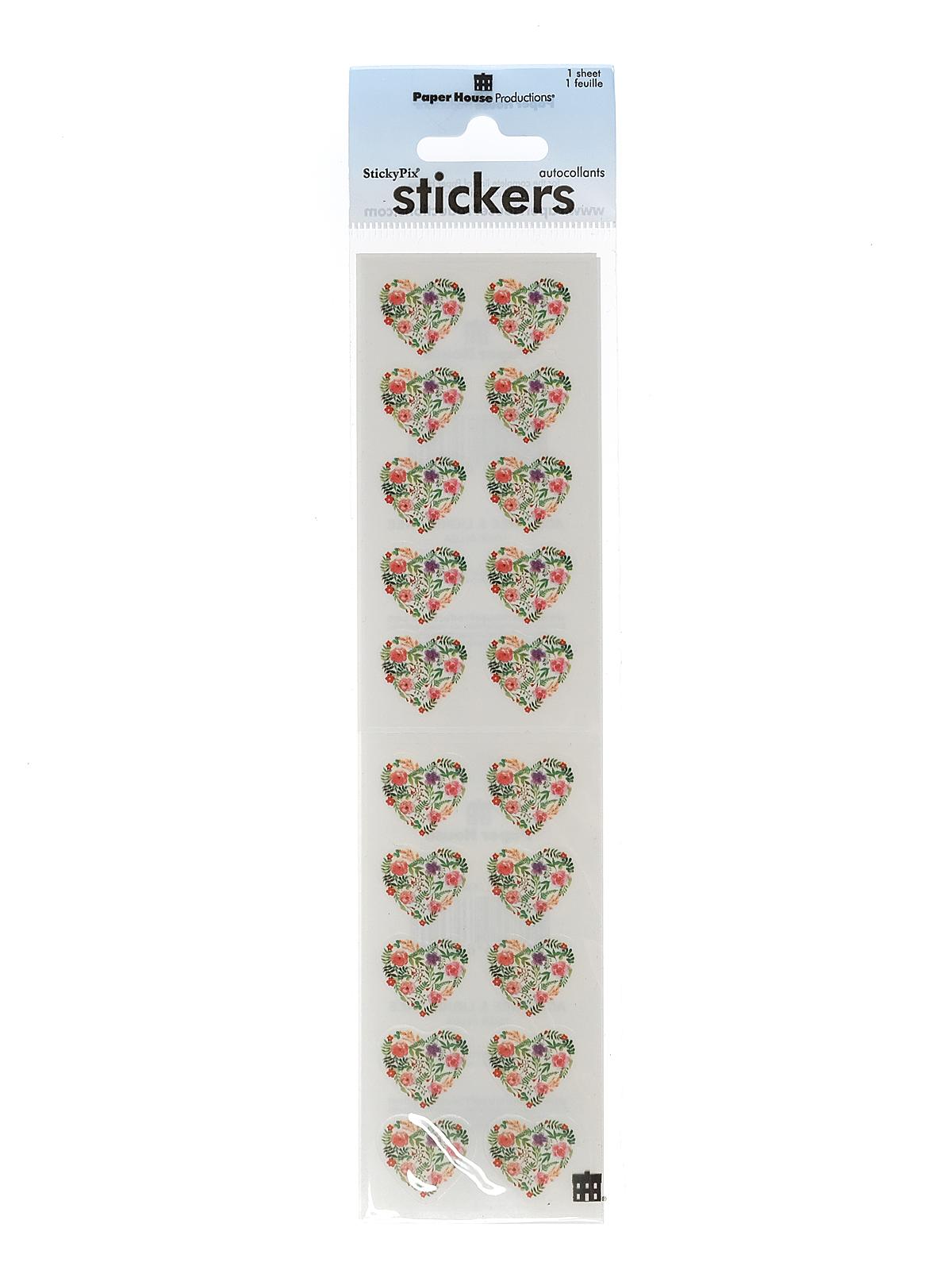 Sticky Pix Stickers Floral Hearts