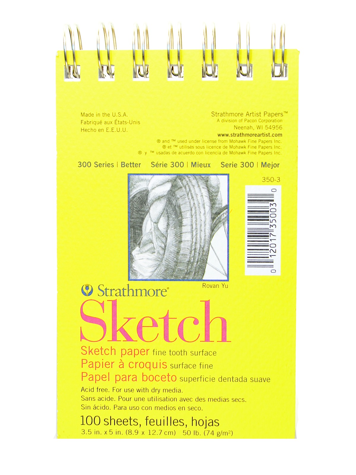 300 Series Sketch Pads 3 1 2 In. X 5 In. Wire Bound 100 Sheets