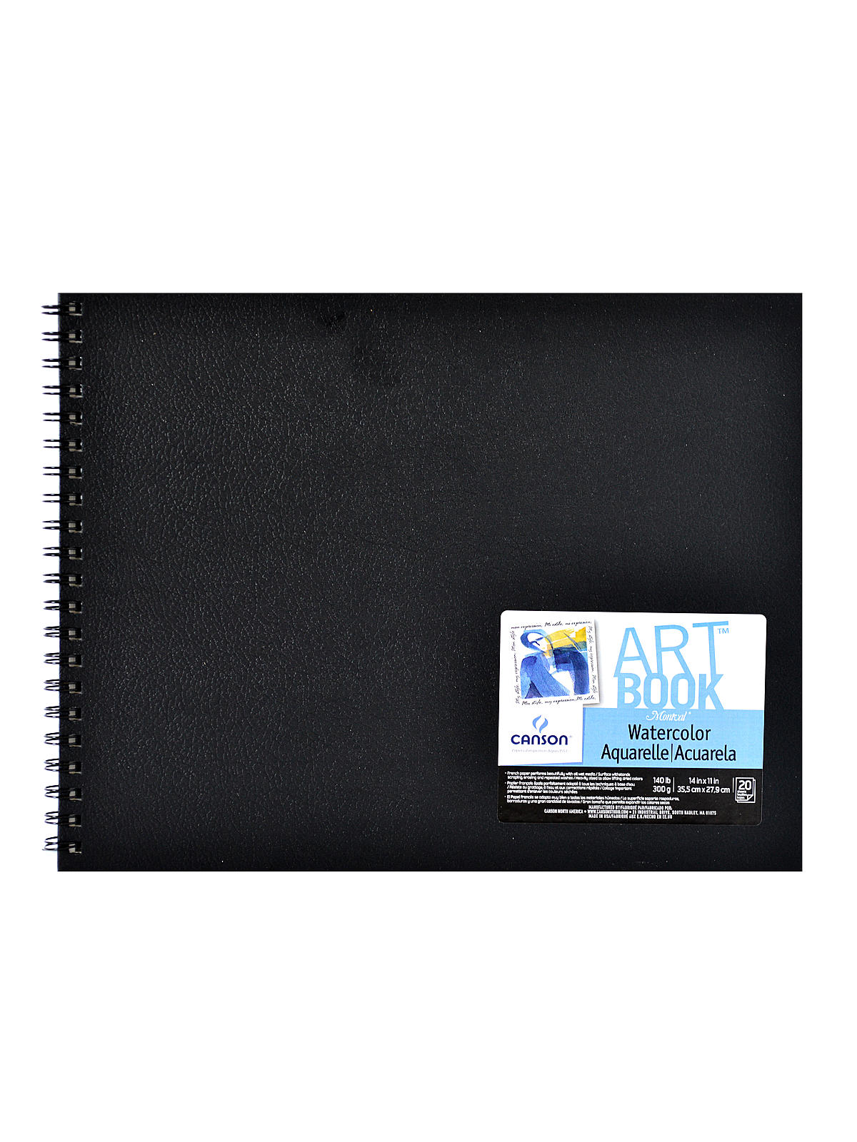 Montval Watercolor Paper 14 in. x 11 in. wire bound book of 20 140 lb. cold press