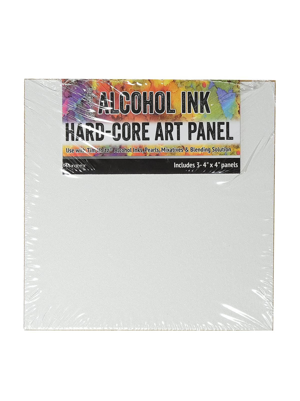 Tim Holtz Hard-Core Art Panel 4 in. x 4 in. pack of 3
