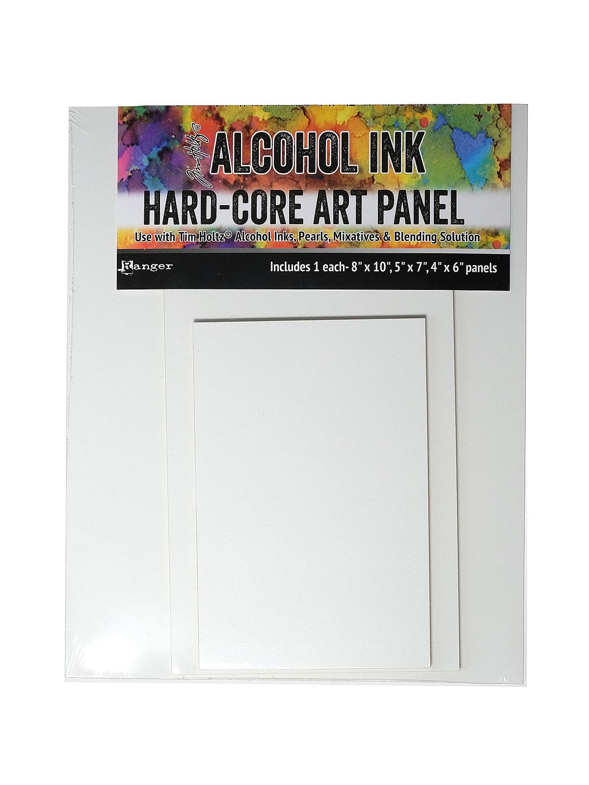 Tim Holtz Hard-Core Art Panel assorted rectangles pack of 3