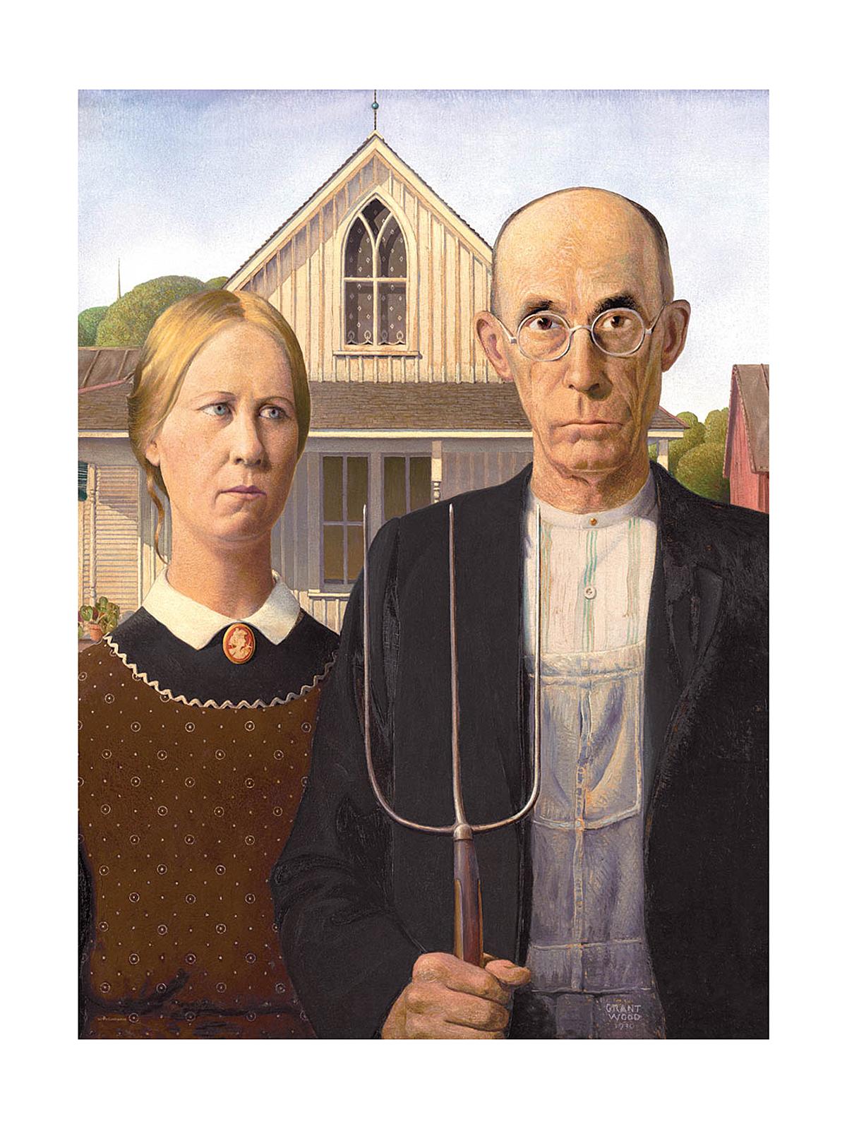 1000-Piece Jigsaw Puzzles Grant Wood: American Gothic