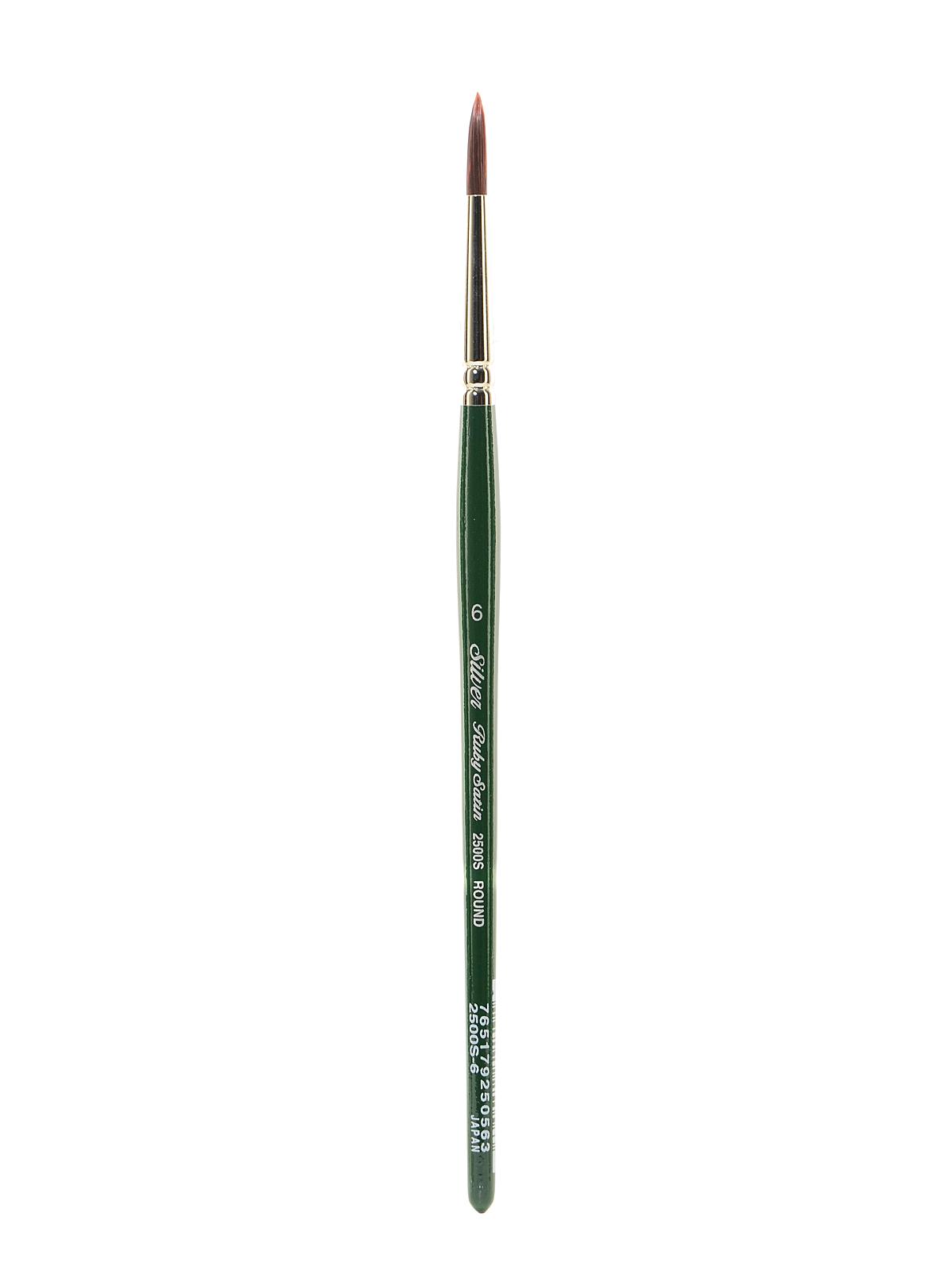 Ruby Satin Series Synthetic Brushes Short Handle 6 round 2500S