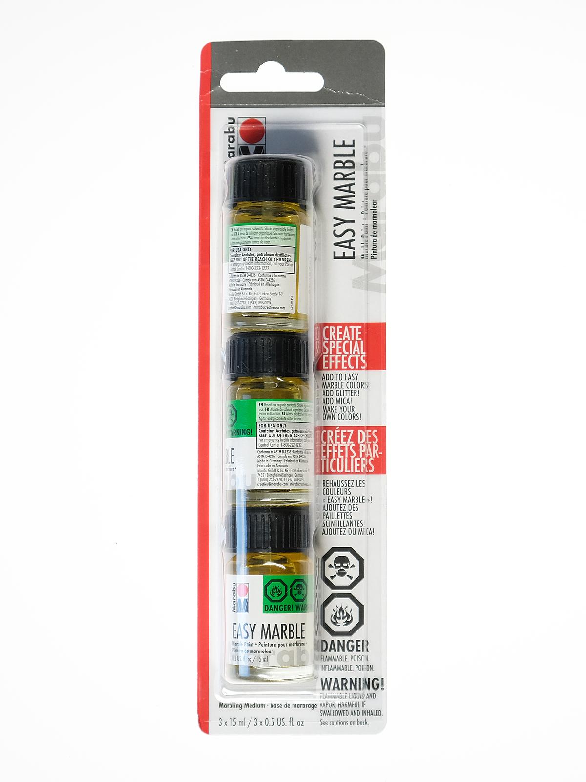 Easy Marble Set Crystal Clear Trial Set set of 3