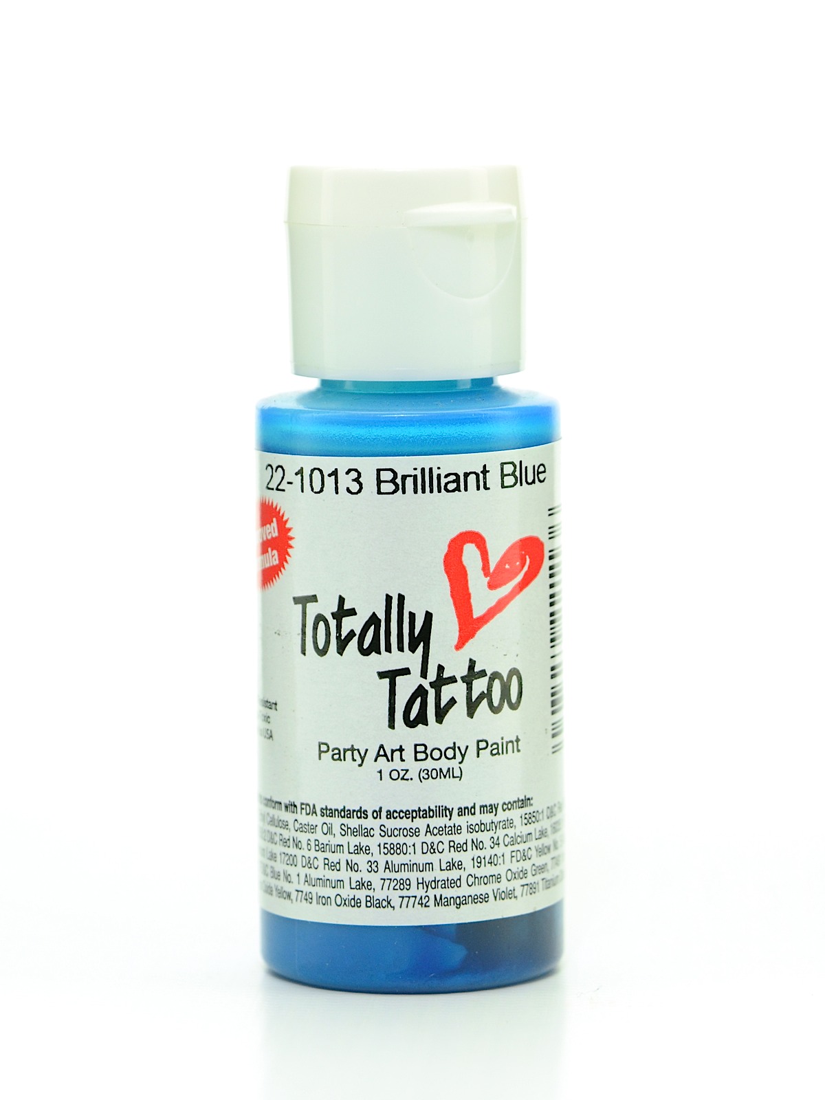 Totally Tattoo System Body Paint Brilliant Blue 1 Oz.