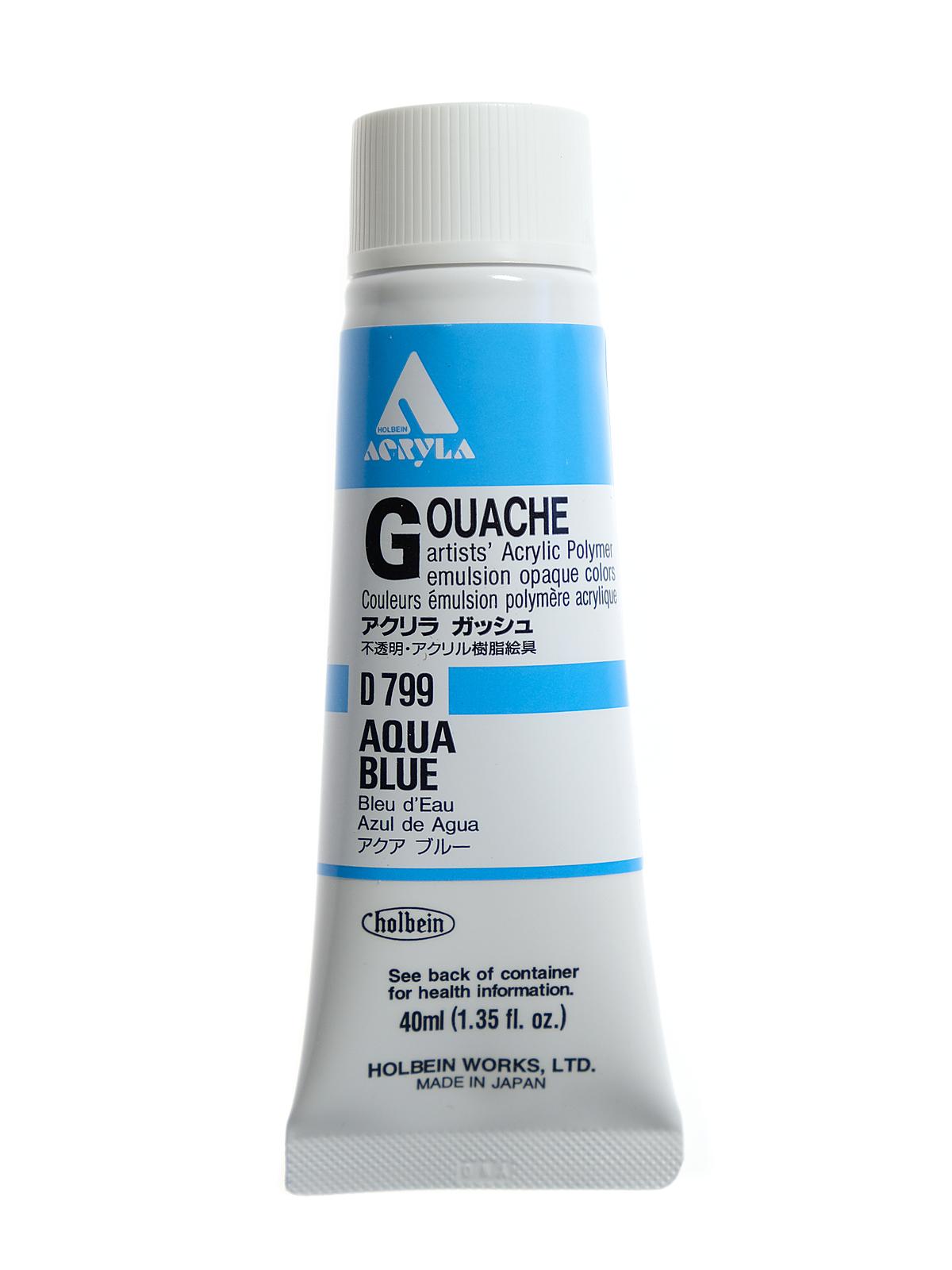 Acrylic Gouache 40 ml aqua blue