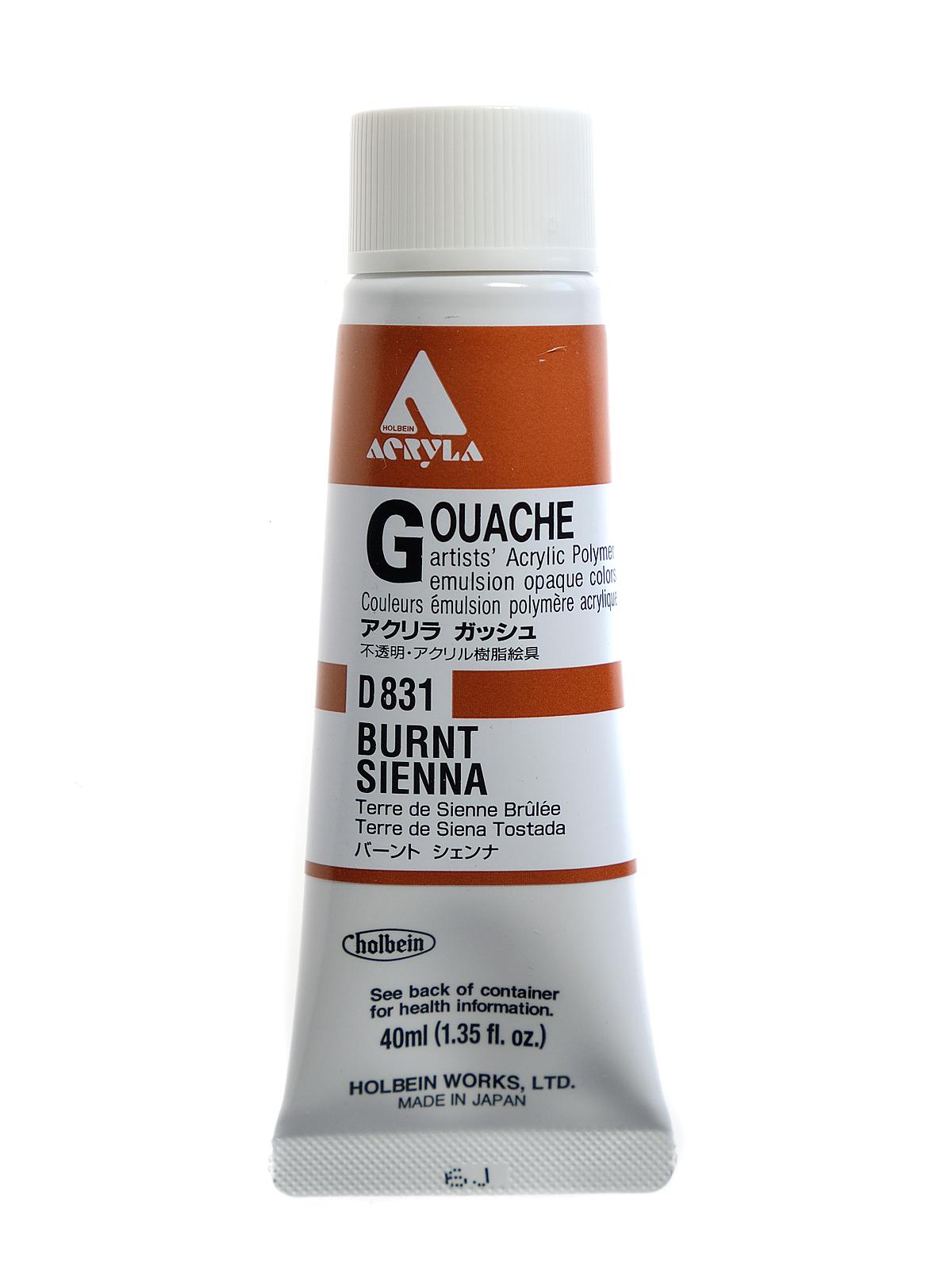 Acrylic Gouache 40 ml burnt sienna