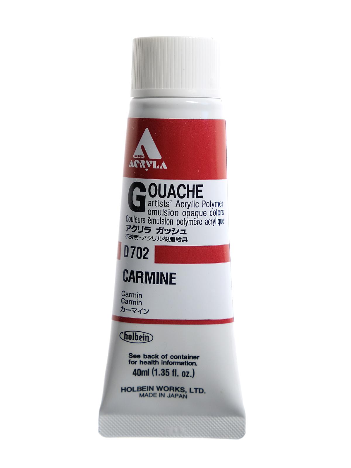 Acrylic Gouache 40 ml carmine