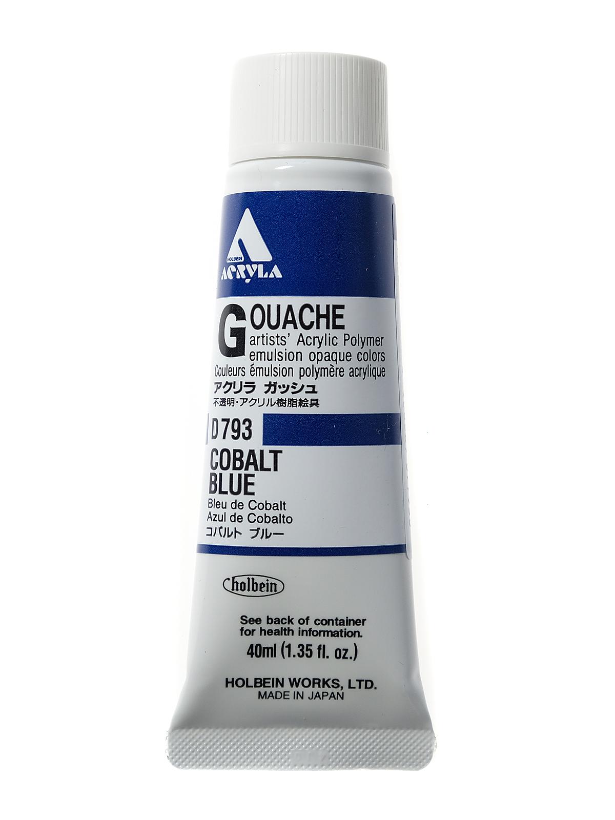 Acrylic Gouache 40 ml cobalt blue