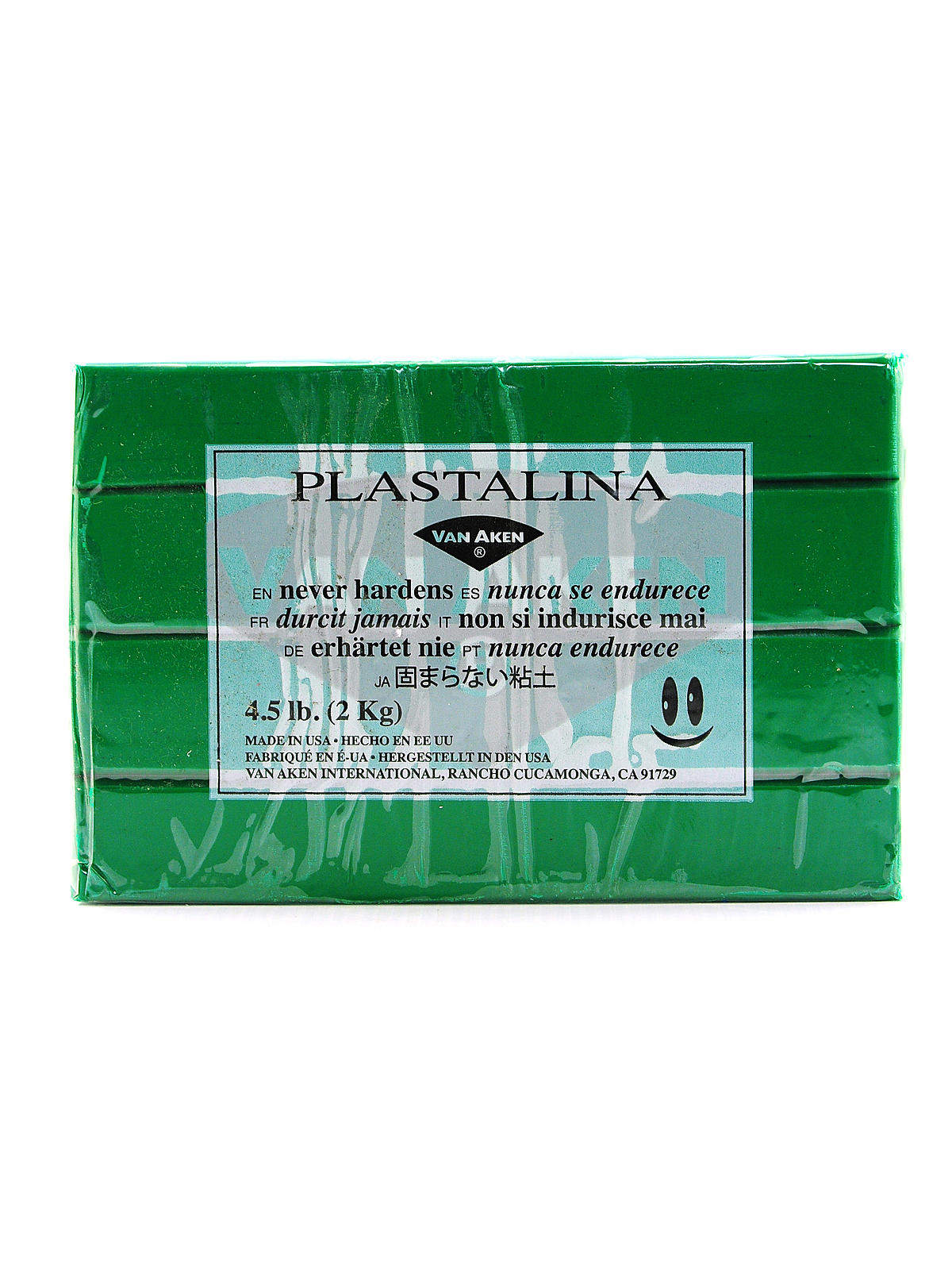 Plastalina Modeling Clay green 4 1 2 lb. bar
