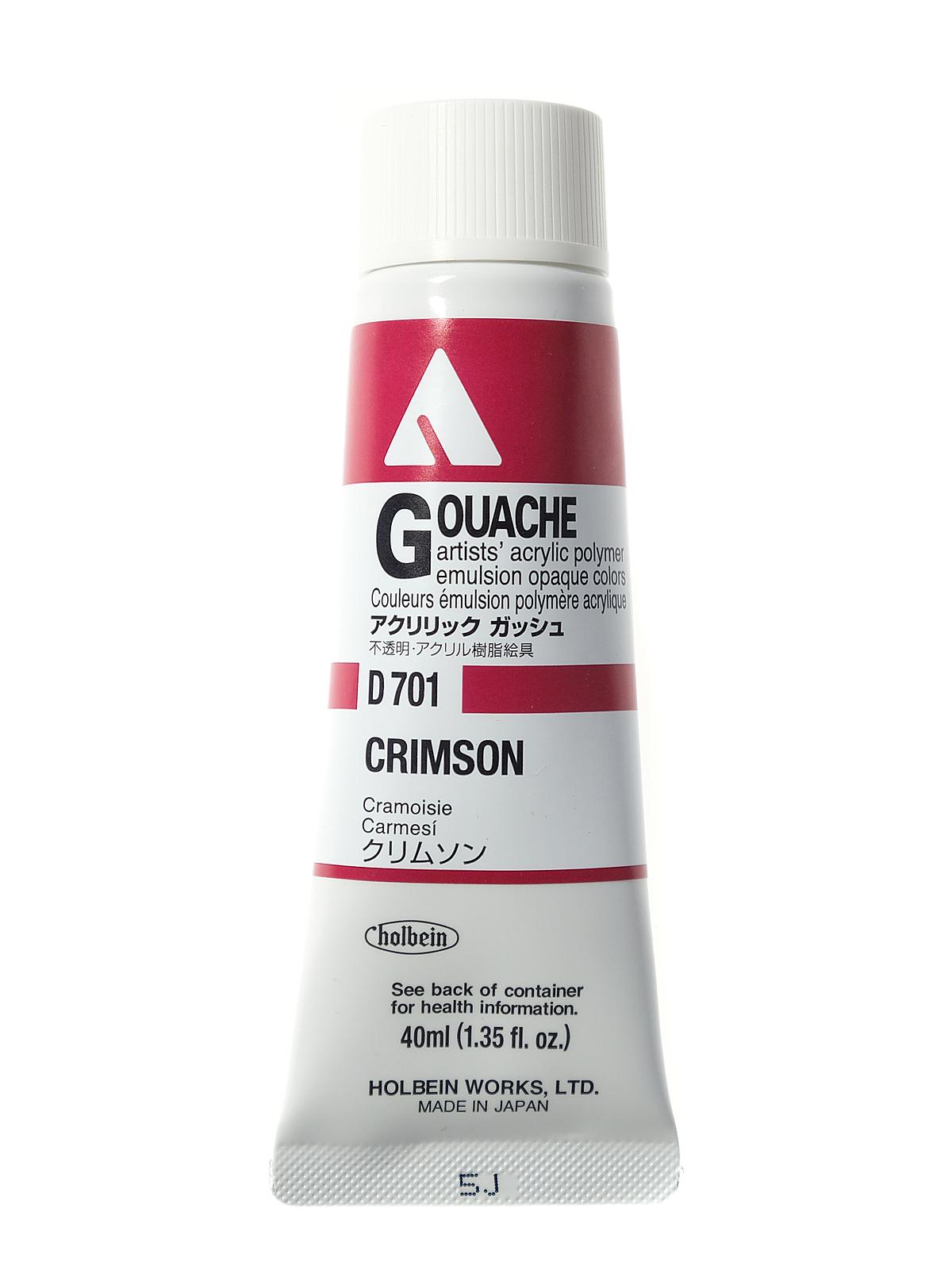 Acrylic Gouache 40 ml crimson