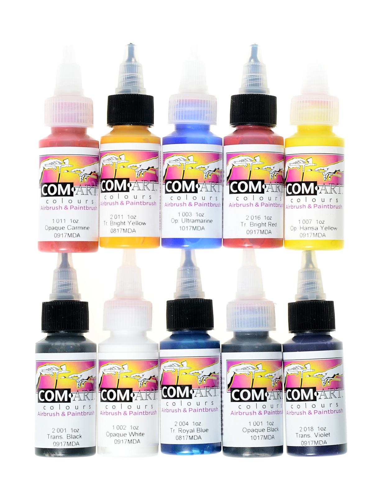 Opaque and Transparent Airbrush Color Kit set of 10