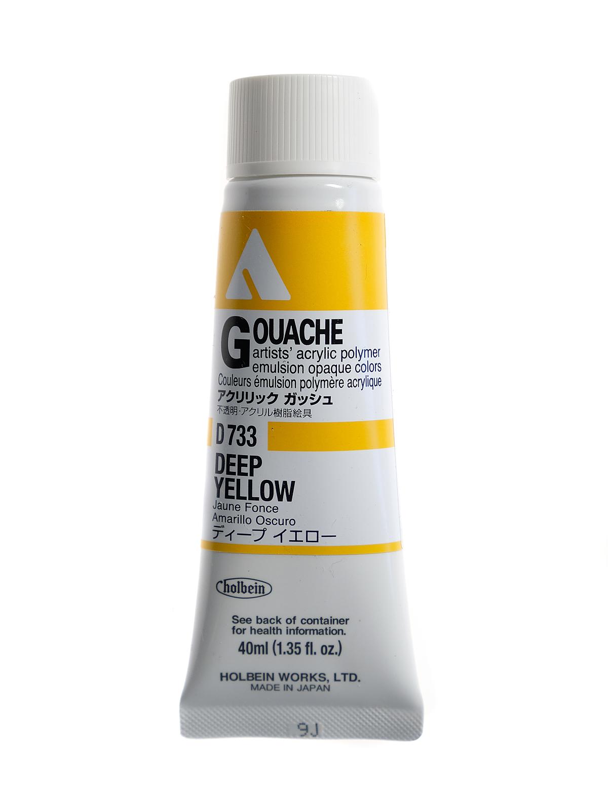 Acrylic Gouache 40 ml deep yellow