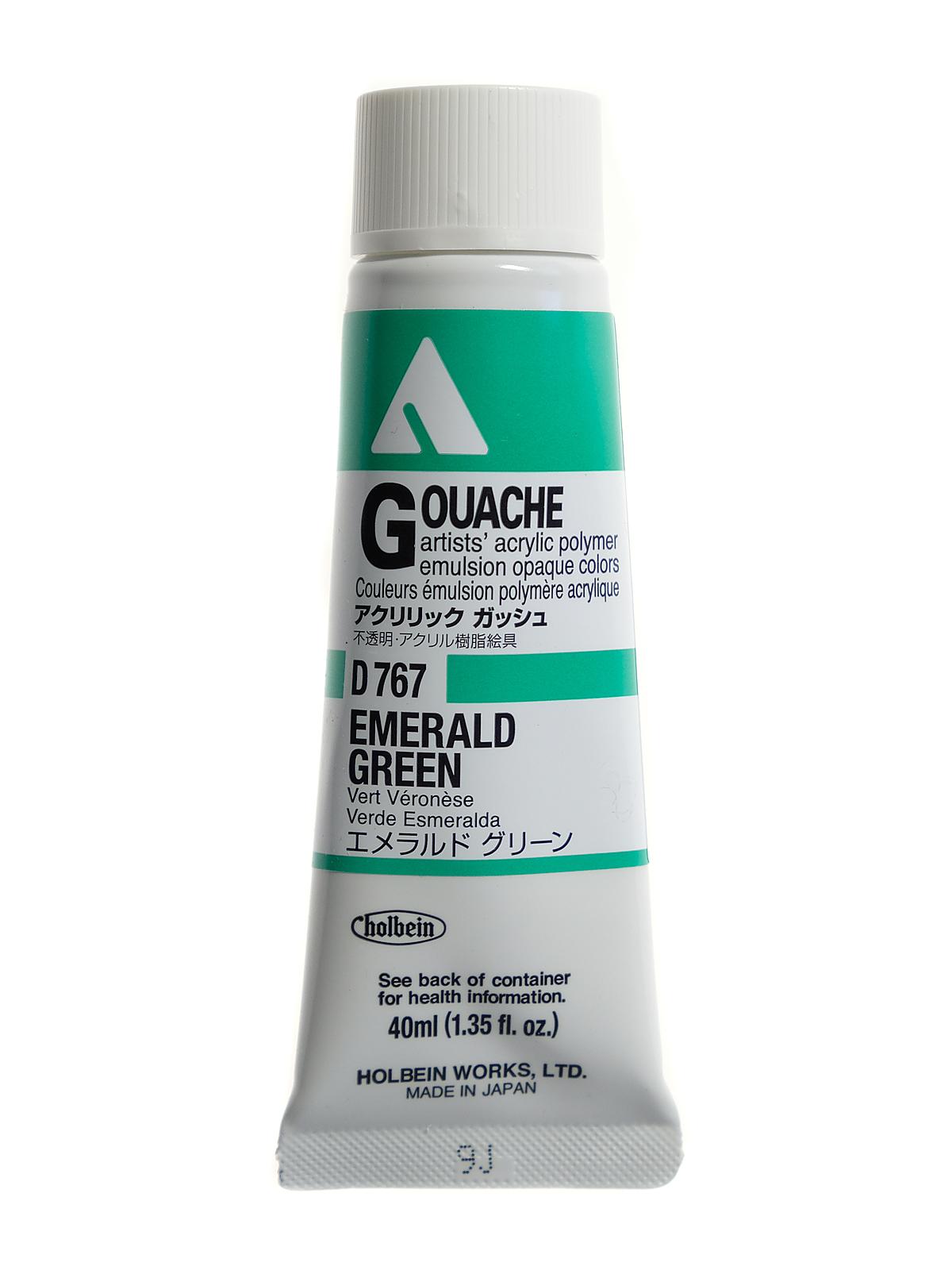 Acrylic Gouache 40 ml emerald green