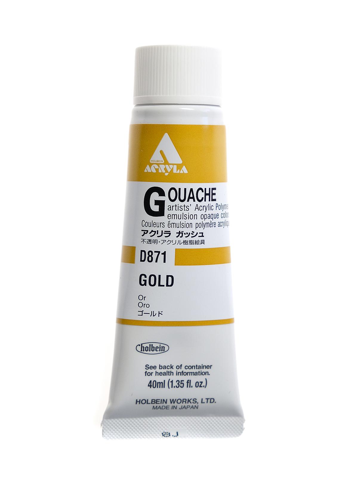 Acrylic Gouache 40 ml gold