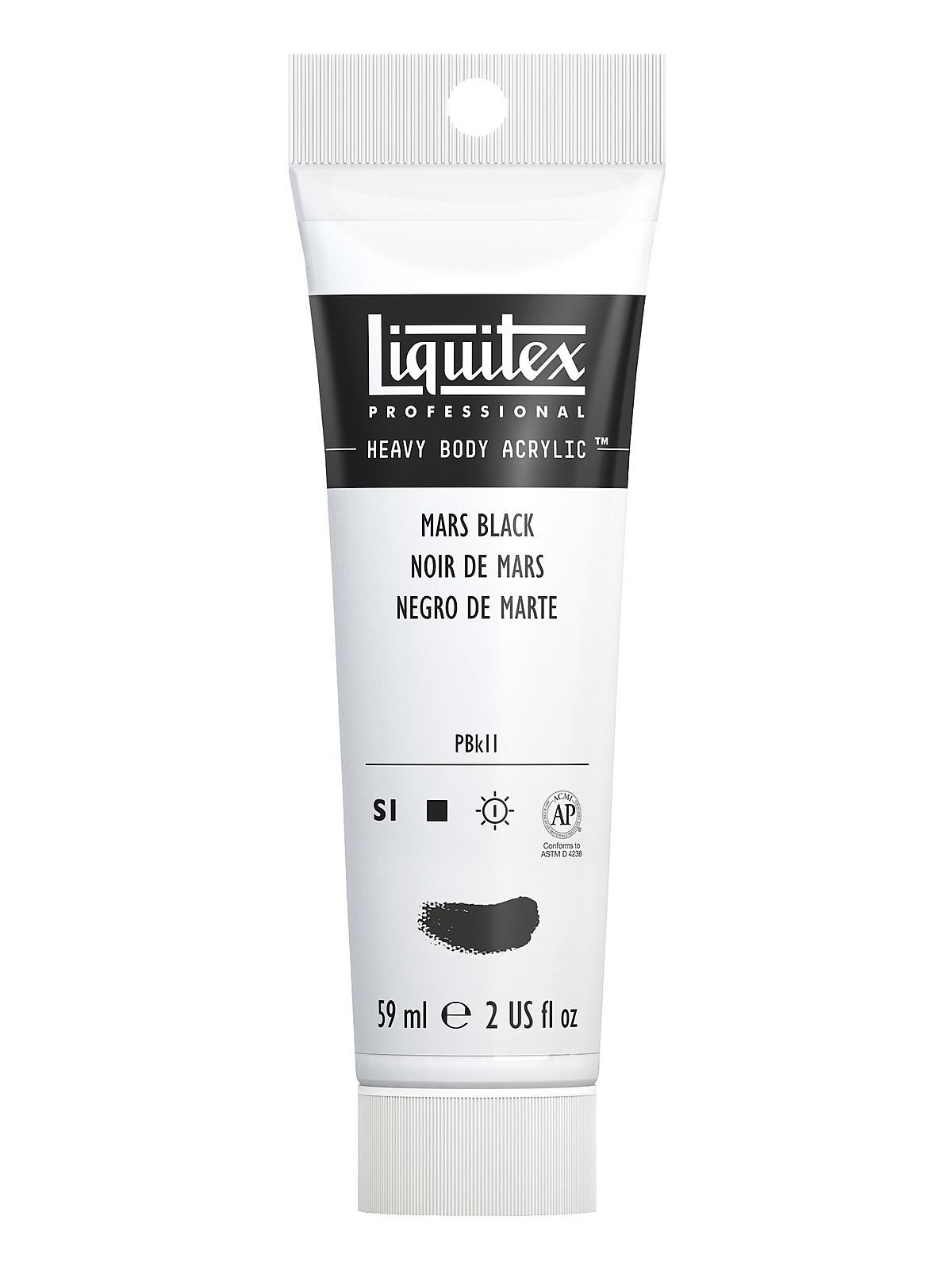 Heavy Body Professional Artist Acrylic Colors mars black 2 oz.