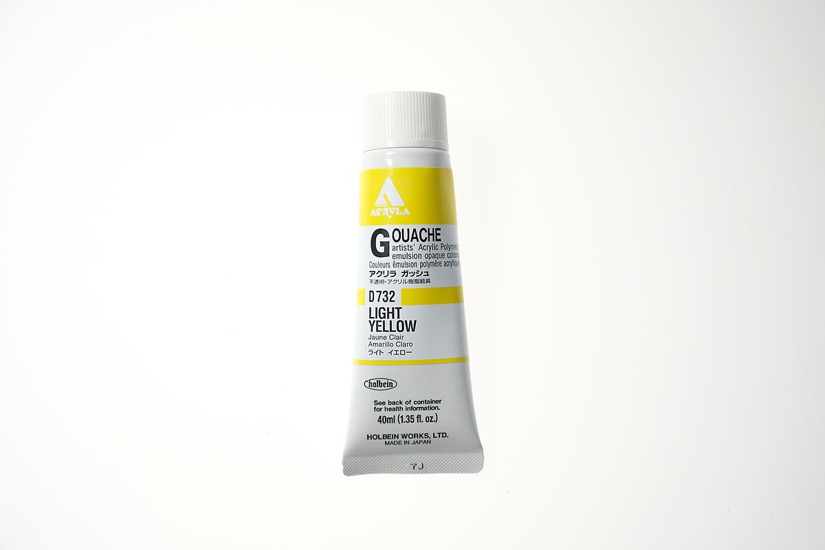 Acrylic Gouache 40 ml light yellow
