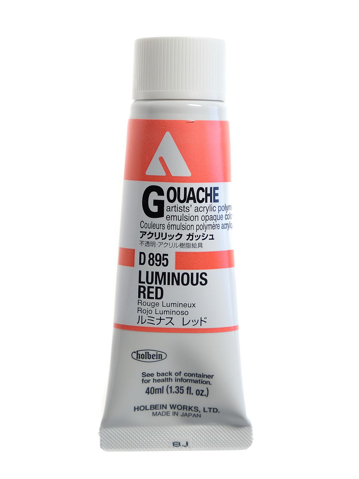 Acrylic Gouache 40 ml luminous red