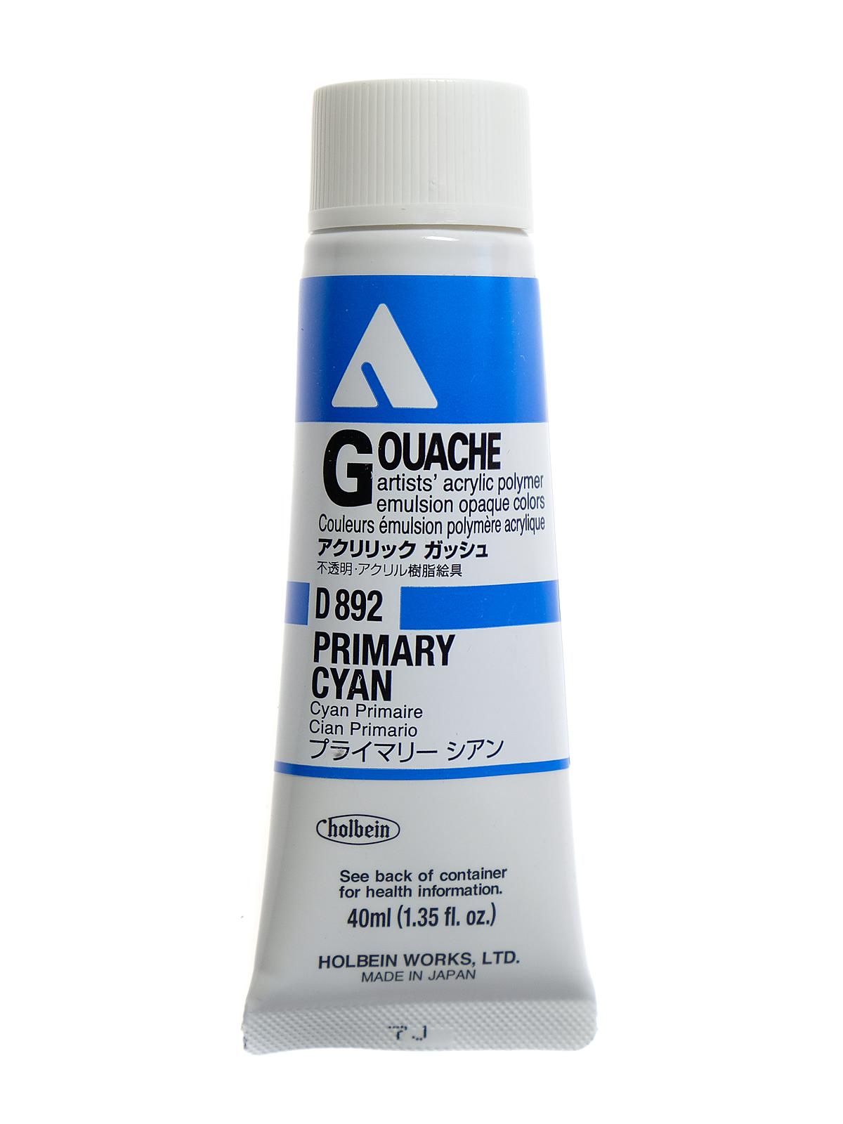 Acrylic Gouache 40 Ml Primary Cyan