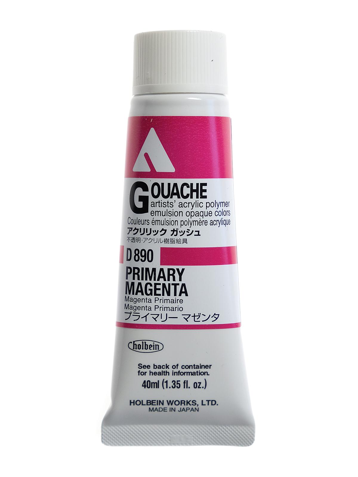 Acrylic Gouache 40 ml primary magenta