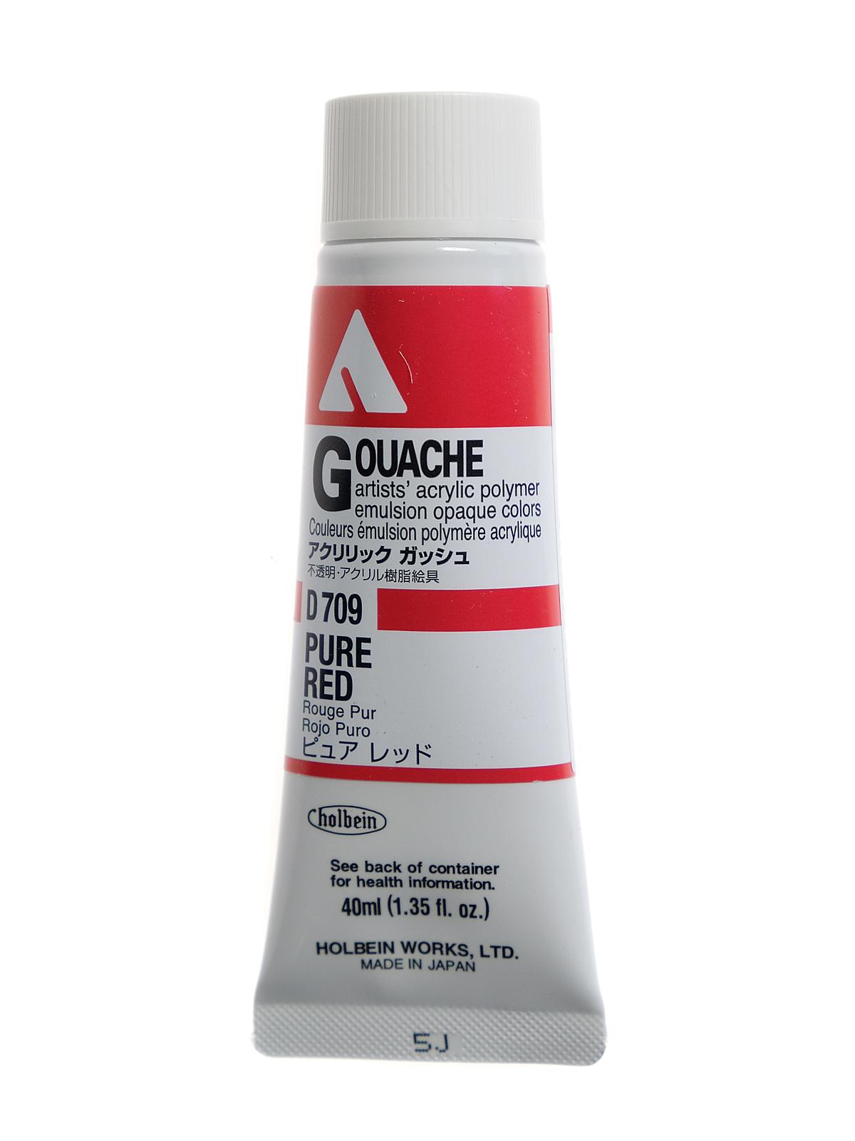Acrylic Gouache 40 ml pure red