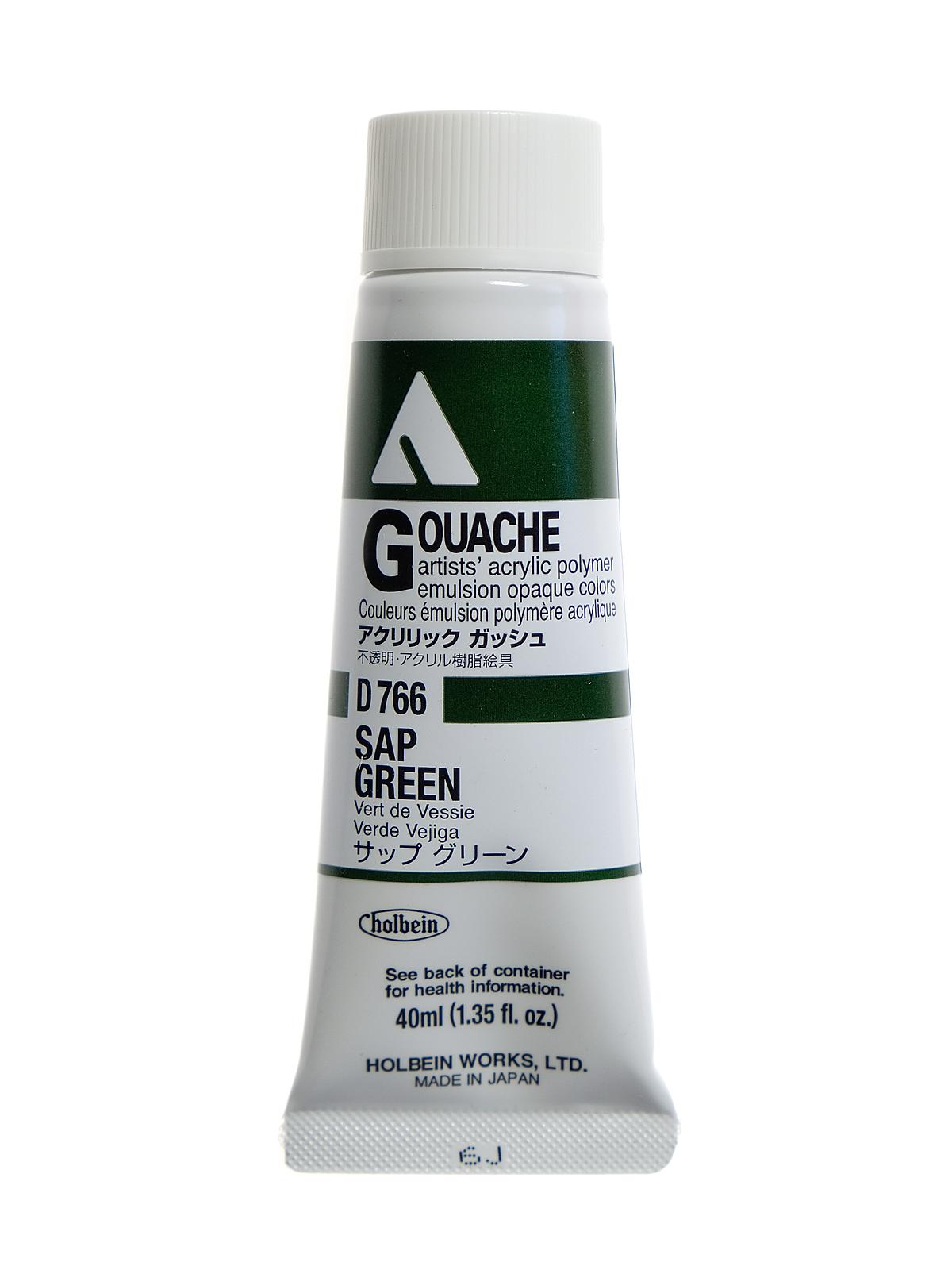 Acrylic Gouache 40 ml sap green