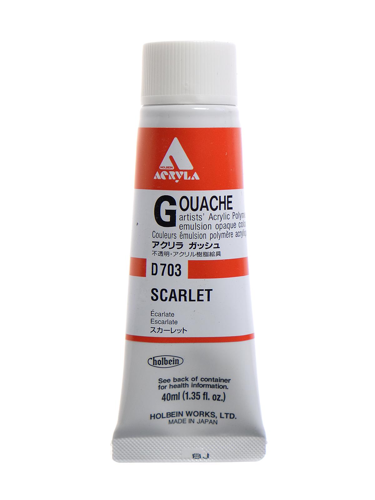 Acrylic Gouache 40 ml scarlet