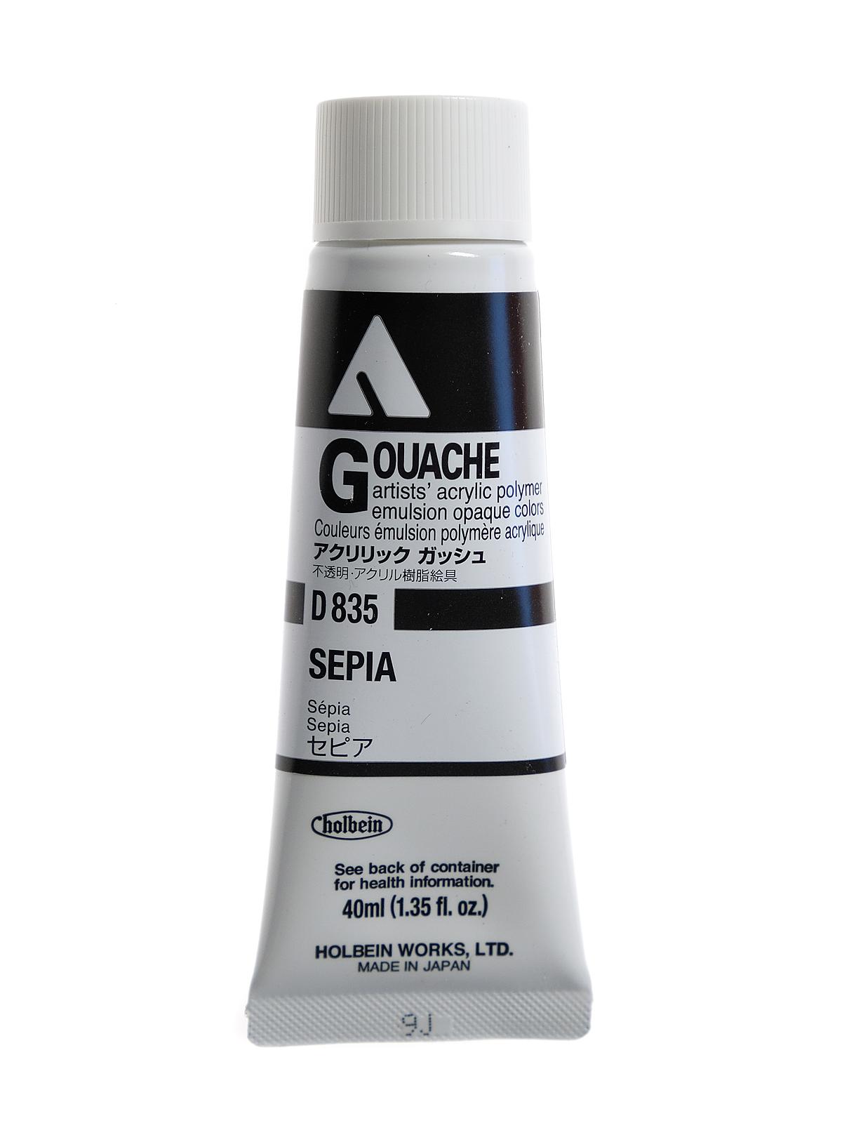 Acrylic Gouache 40 ml sepia