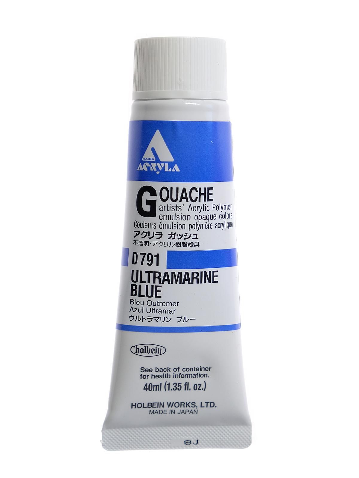 Acrylic Gouache 40 ml ultramarine blue