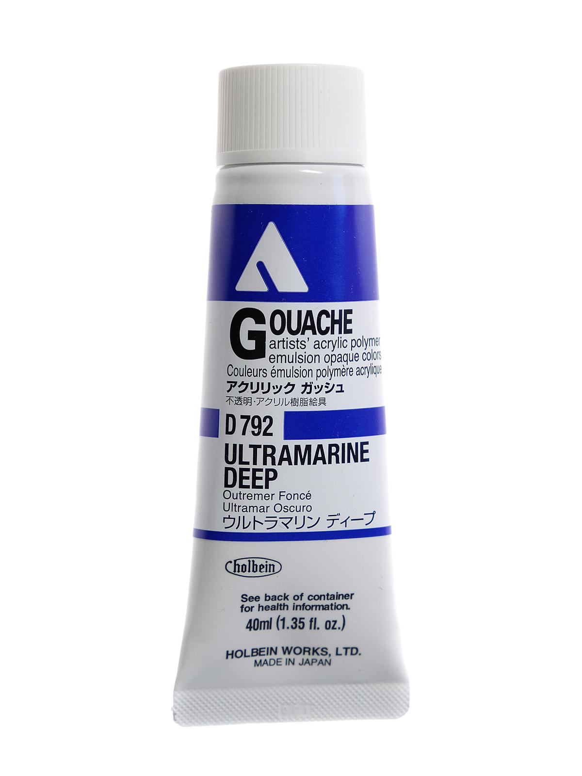 Acrylic Gouache 40 ml ultramarine deep