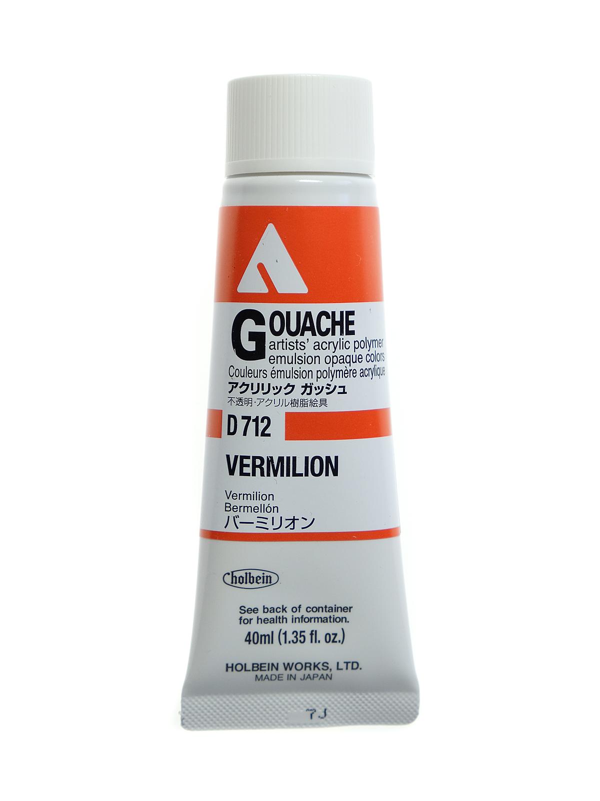 Acrylic Gouache 40 ml vermilion