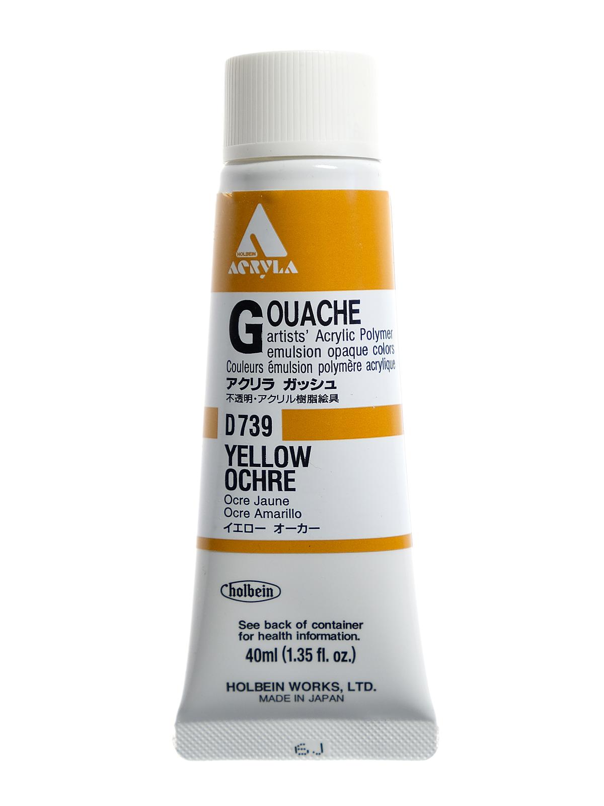 Acrylic Gouache 40 ml yellow ochre