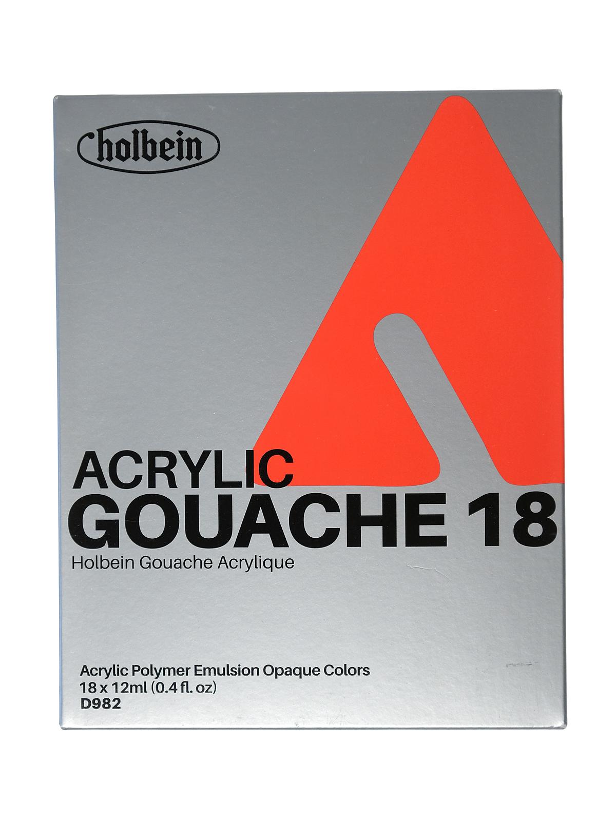 Acrylic Gouache Sets School Set of 18 12 ml