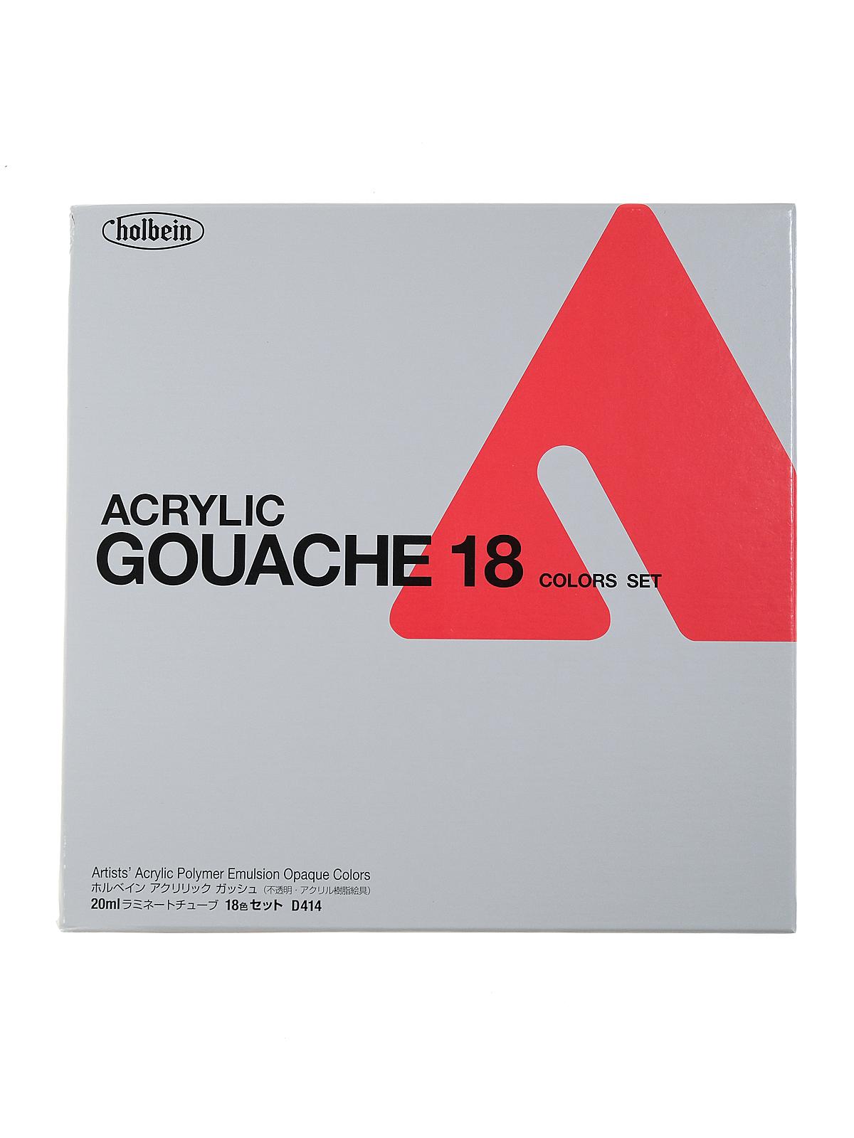 Acrylic Gouache Sets set of 18 20 ml