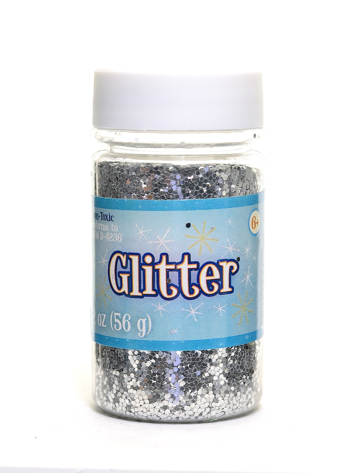 Glitter Silver 2 Oz. Shaker Bottle